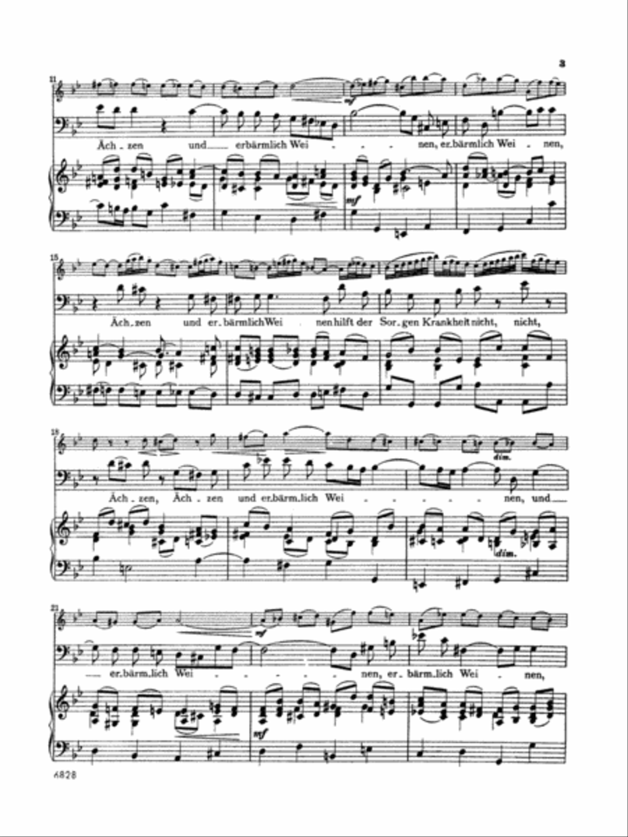 Bach: 12 Bass Arias from Church Cantatas (German) Voice Solo scores gallery preview page 2