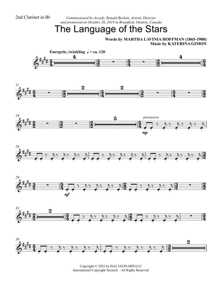 Book cover for Language of the Stars (Full Orchestra) - Bb Clarinet 2
