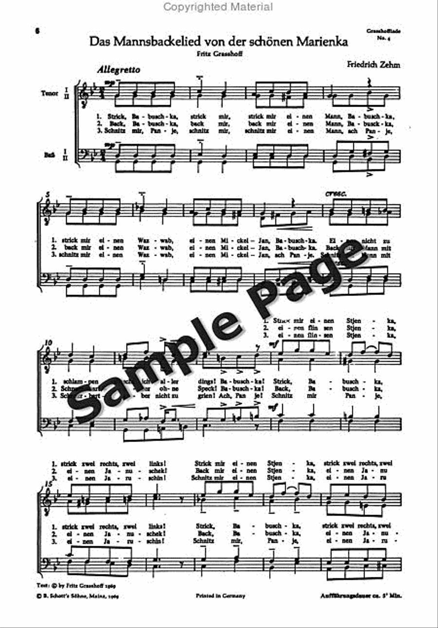 Was Der Alte Dachte Als Er Zu TTBB scores gallery preview page 7