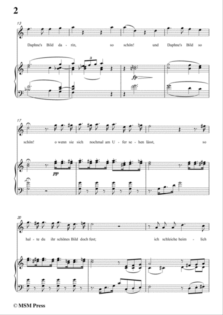 Schubert-An eine Quelle,in C Major,Op.109 No.3,for Voice and Piano Voice Solo scores gallery preview page 4