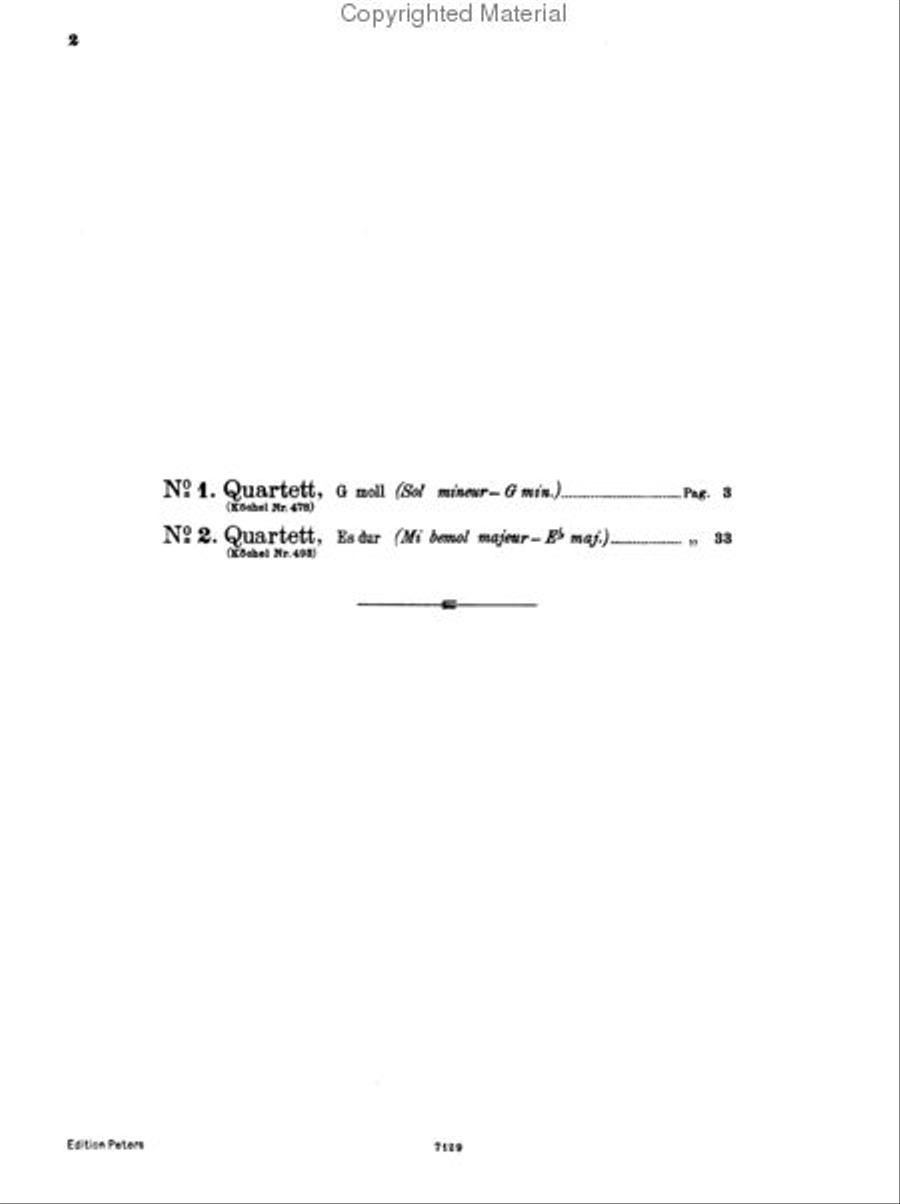 Piano Quartets (2) Piano Quartet scores gallery preview page 2