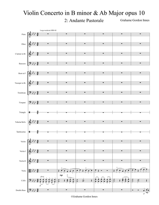 Violin Concerto No 1 in B minor and A flat Major, Opus 10 - 2nd Movement (2 of 3) - Score Only