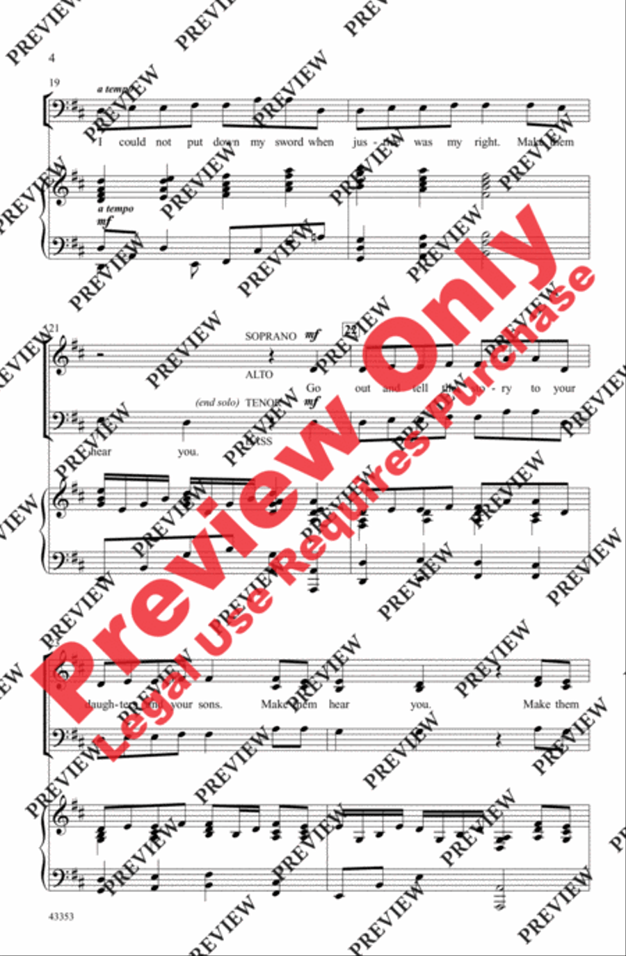 Make Them Hear You 4-Part scores gallery preview page 4