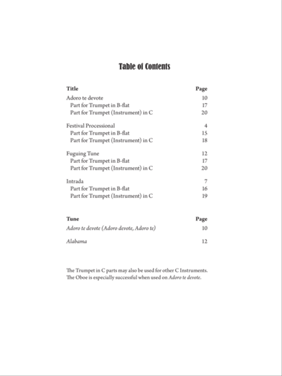 Four Pieces for Trumpet and Organ Trumpet scores gallery preview page 2