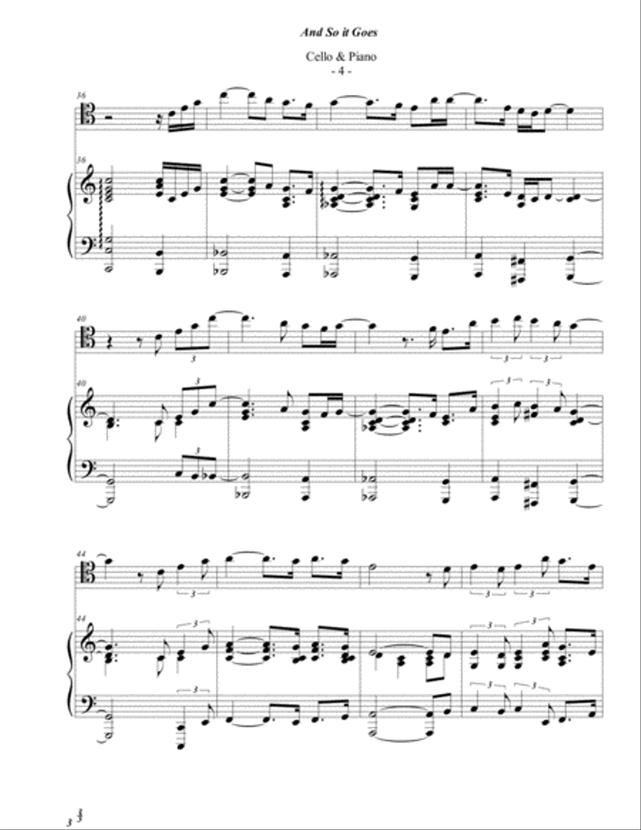 And So It Goes Piano scores gallery preview page 4