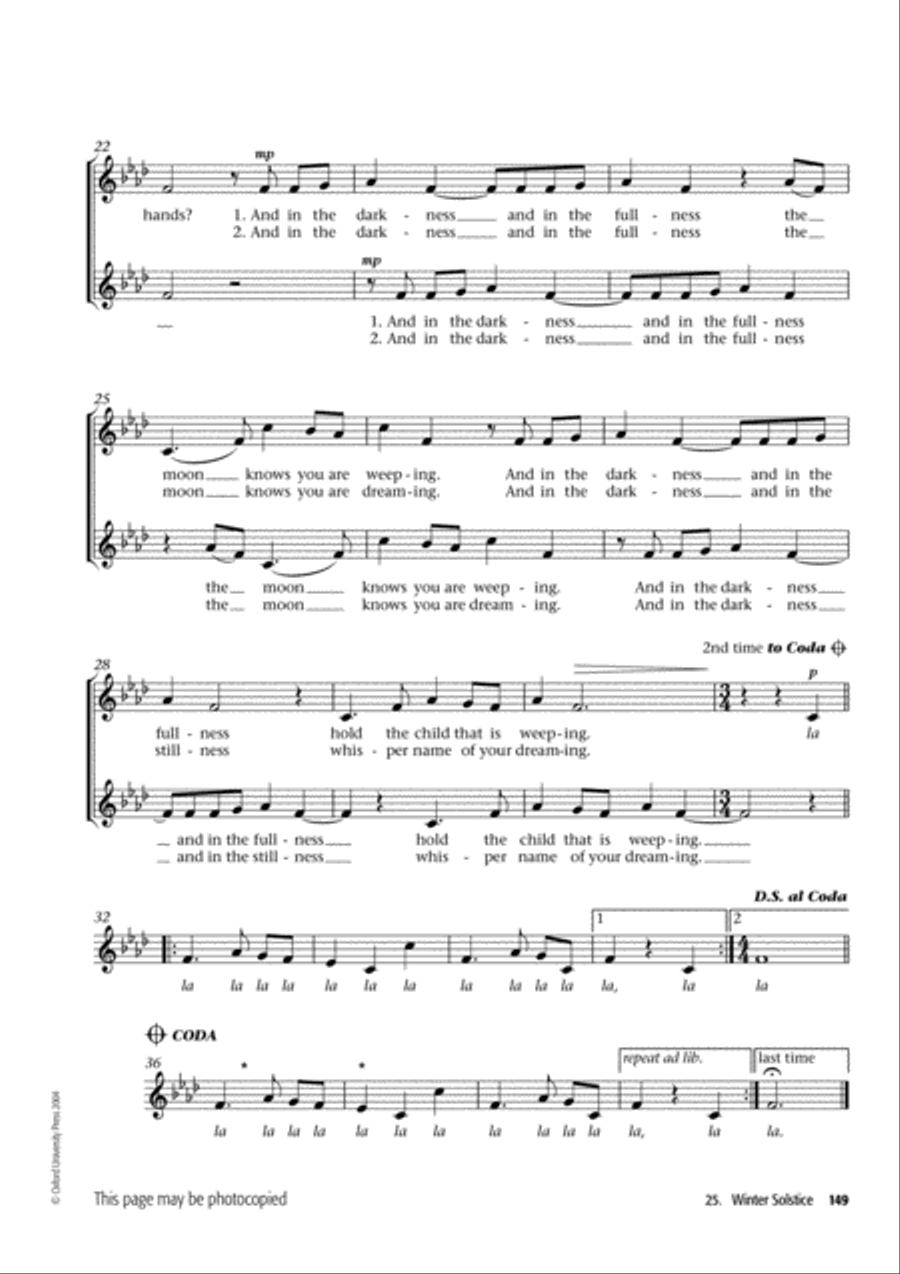 Voiceworks at Christmas Unison Choir scores gallery preview page 34