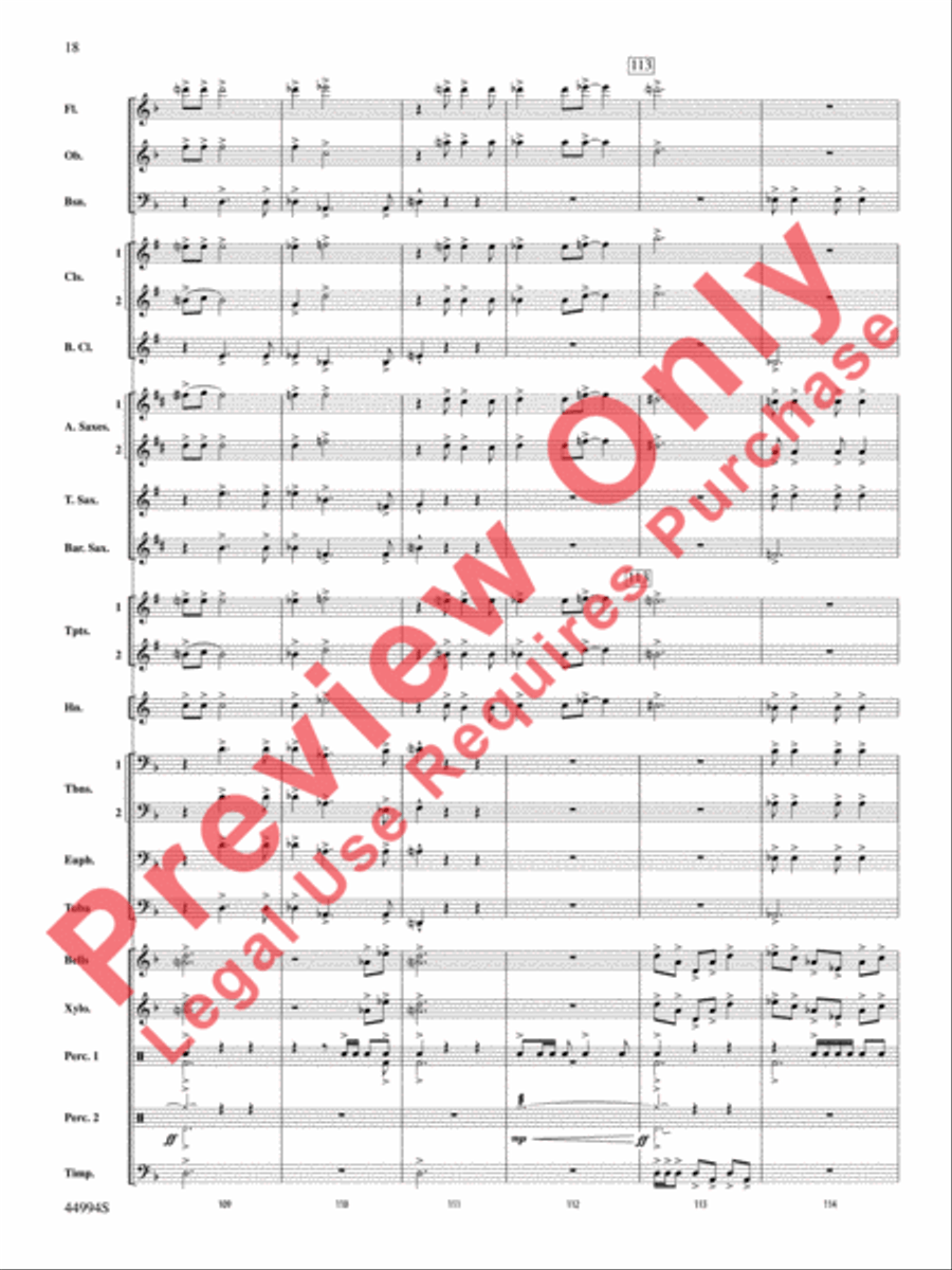 In tantum lux Concert Band scores gallery preview page 19