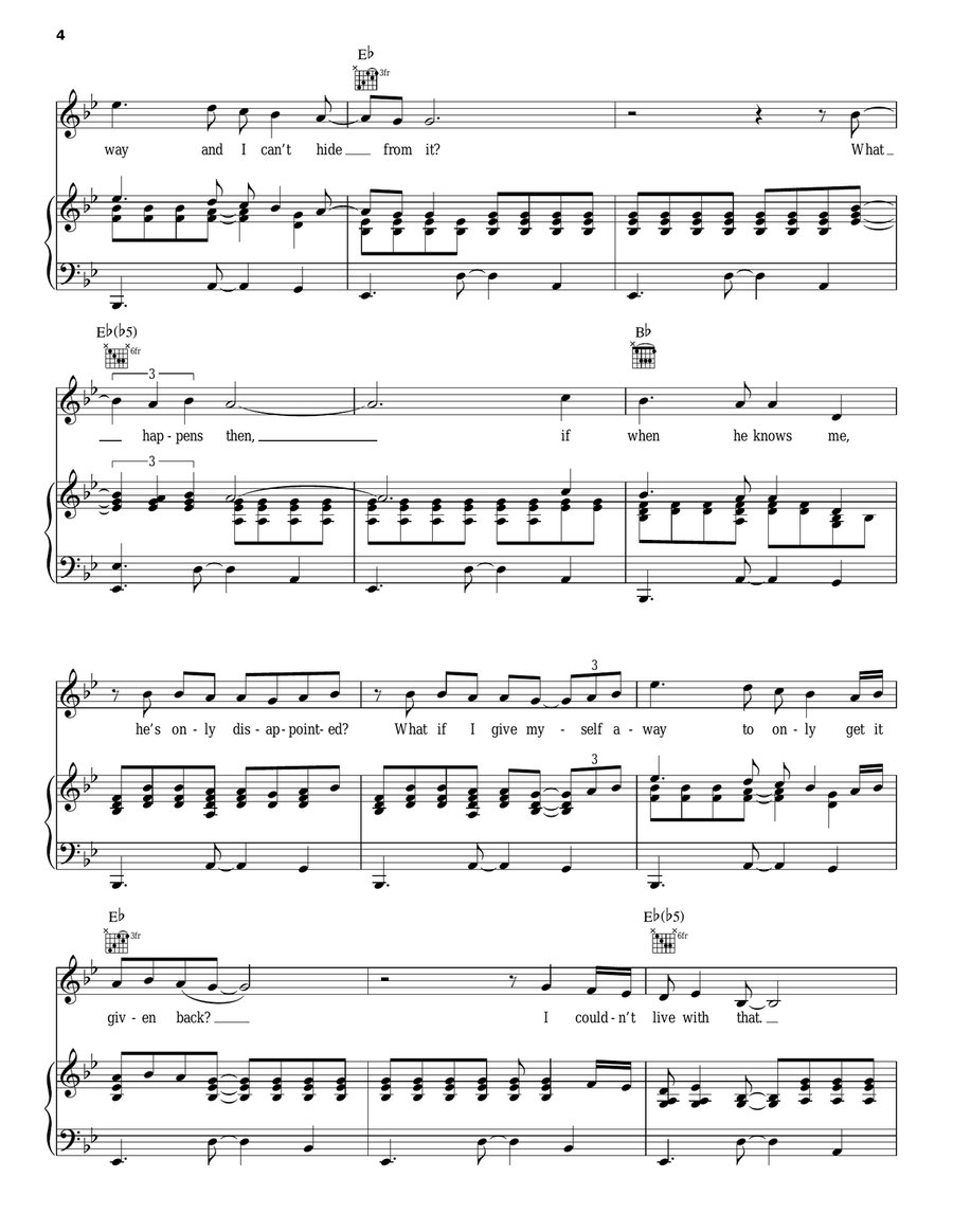 When He Sees Me (from Waitress The Musical) Piano, Vocal, Guitar scores gallery preview page 4