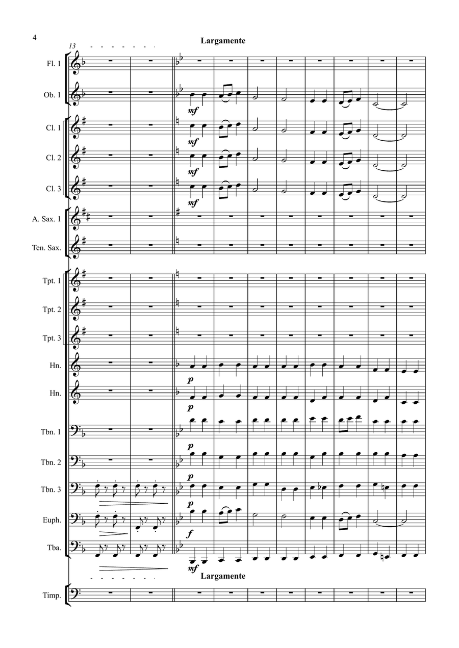 Land of Hope and Glory Land of Hope and Glory Concert Band scores gallery preview page 4