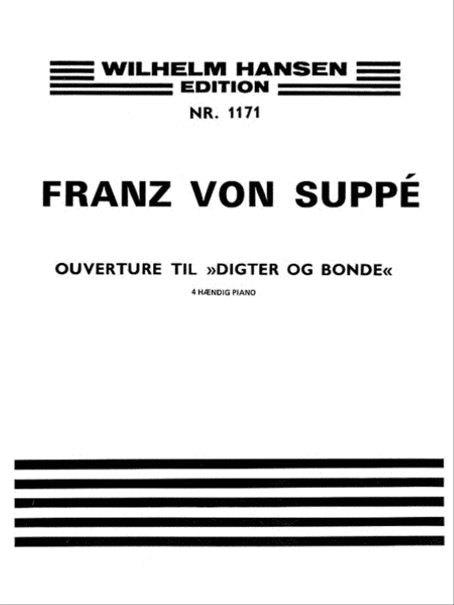 Ouverture Til 'Digter Og Bonde' ('Dichter und Bauer') 1 Piano, 4-Hands scores gallery preview page 1