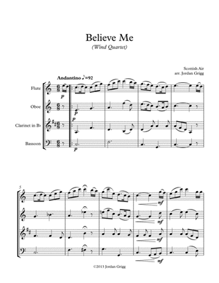 Believe Me (Wind Quartet)