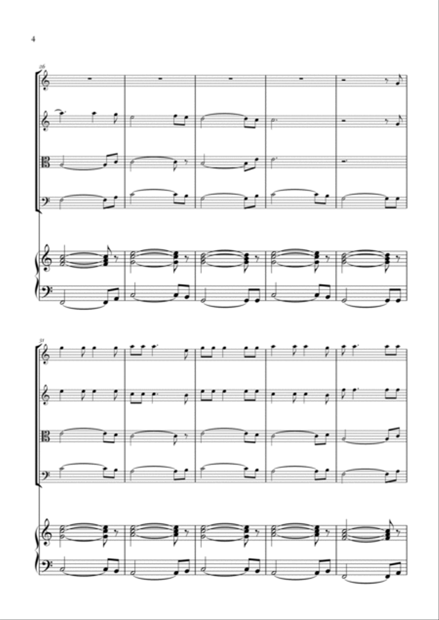 Hallelujah Hallelujah String Quartet scores gallery preview page 4