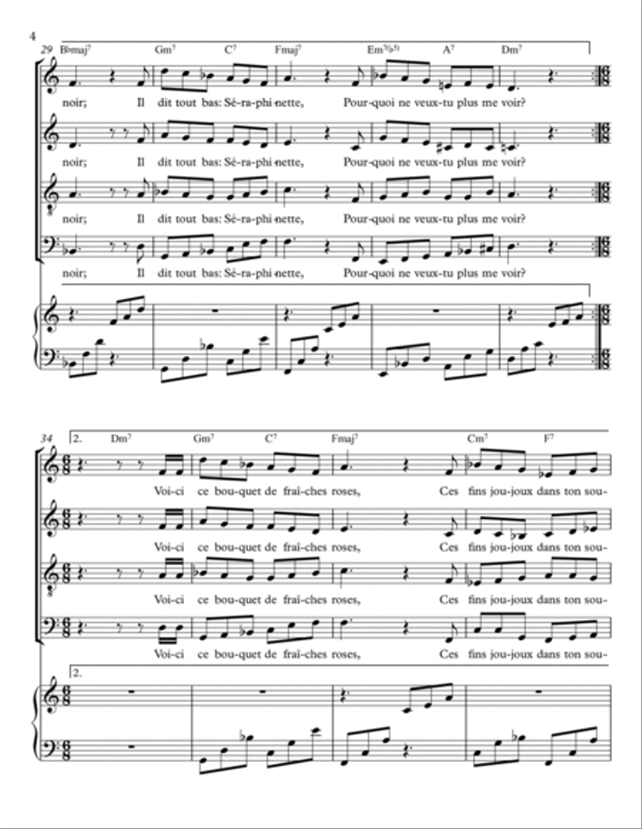 POÉSIE DE NOËL POUR SÉRAPHINETTE 4-Part scores gallery preview page 4