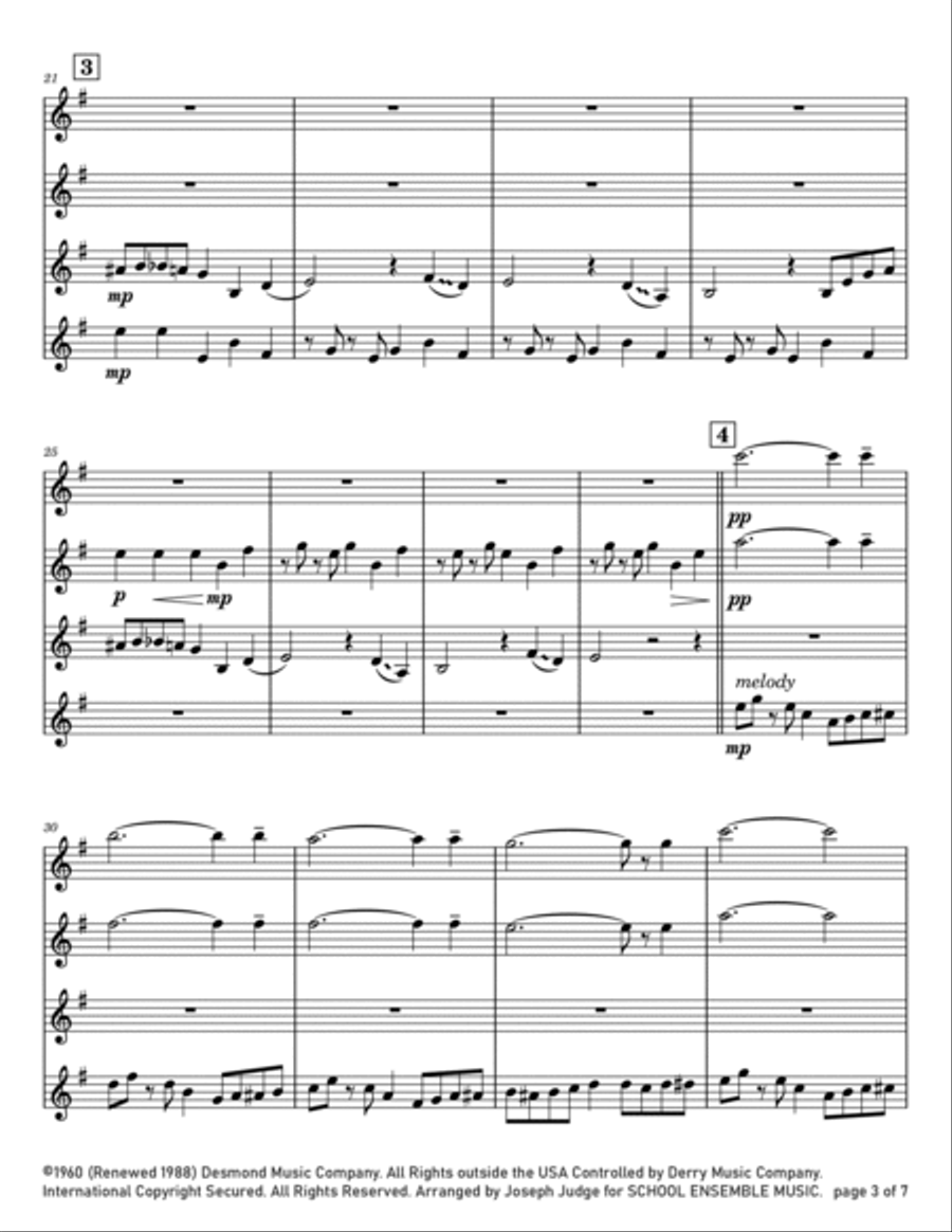 Take Five Clarinet Quartet scores gallery preview page 3