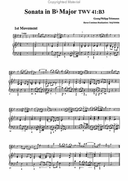 Sonata in B-flat Major, TWV41:B3