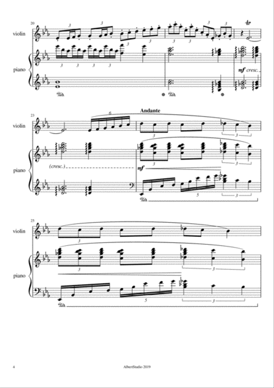 Roses Roses Violin Solo scores gallery preview page 4