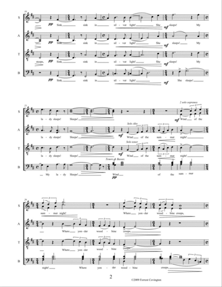 Serenade Serenade Choir scores gallery preview page 2