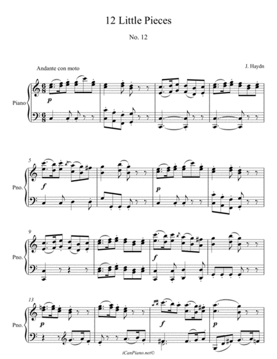 Haydn Little piece no. 12 in C Major