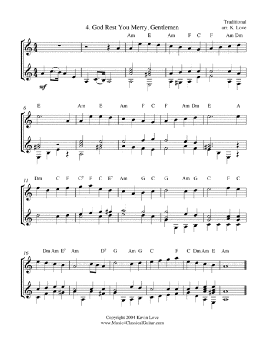 A Christmas Primer (Violin and Guitar) - Score and Parts String Duet scores gallery preview page 5