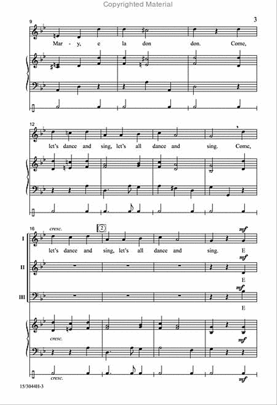 E La Don Don 3-Part scores gallery preview page 3