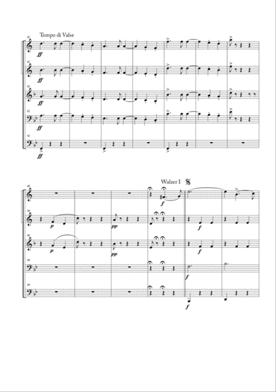 Wiener Blut for Brass Quintet Brass Quintet scores gallery preview page 4