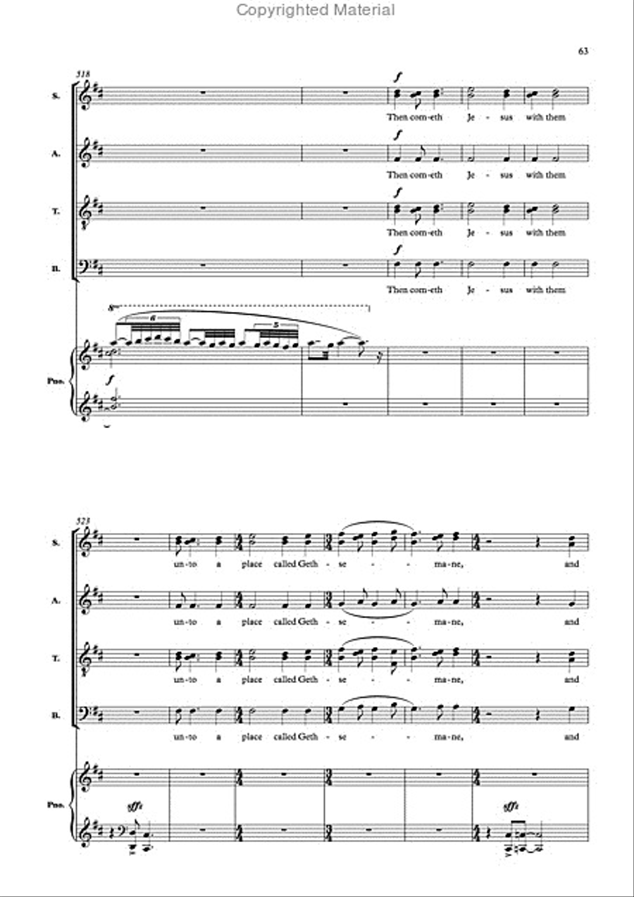 The Passion of our Lord Jesus Christ 4-Part scores gallery preview page 14