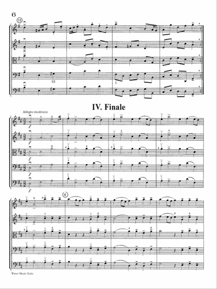 Water Music Suite: Score String Orchestra scores gallery preview page 6