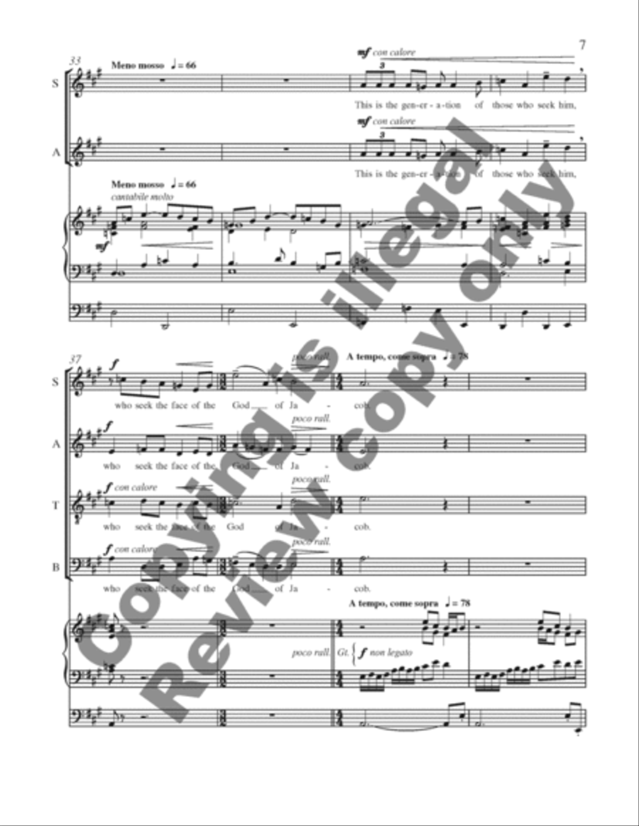 Lift Up Your Heads, O Ye Gates! 4-Part scores gallery preview page 7