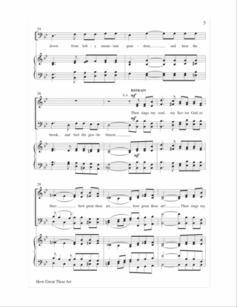 How Great Thou Art How Great Thou Art Choir scores gallery preview page 5