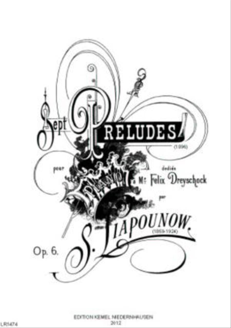 Sept preludes Piano Solo scores gallery preview page 1