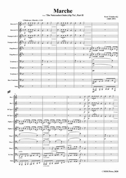 Tchaikovsky-Marche,Danse de la Fée-Dragée,Danse russe,from 'The Nutcracker(Suite),Op.71a,Part II',fo