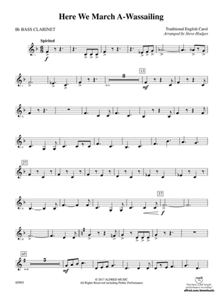 Here We March A-Wassailing: B-flat Bass Clarinet