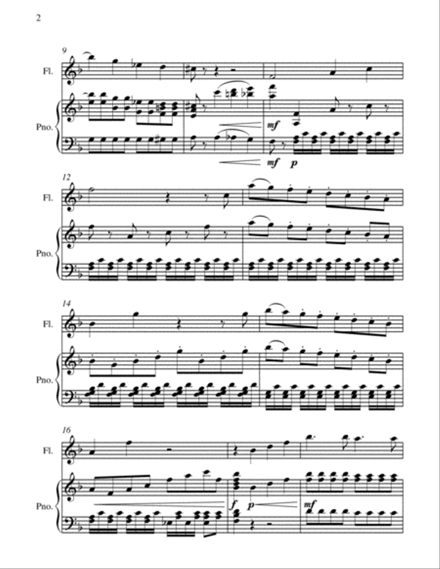Queen of the Night - From the Magic Flute - Flute and Piano Chamber Orchestra scores gallery preview page 5