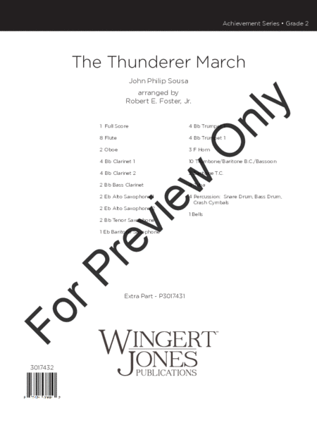 The Thunderer March - Full Score