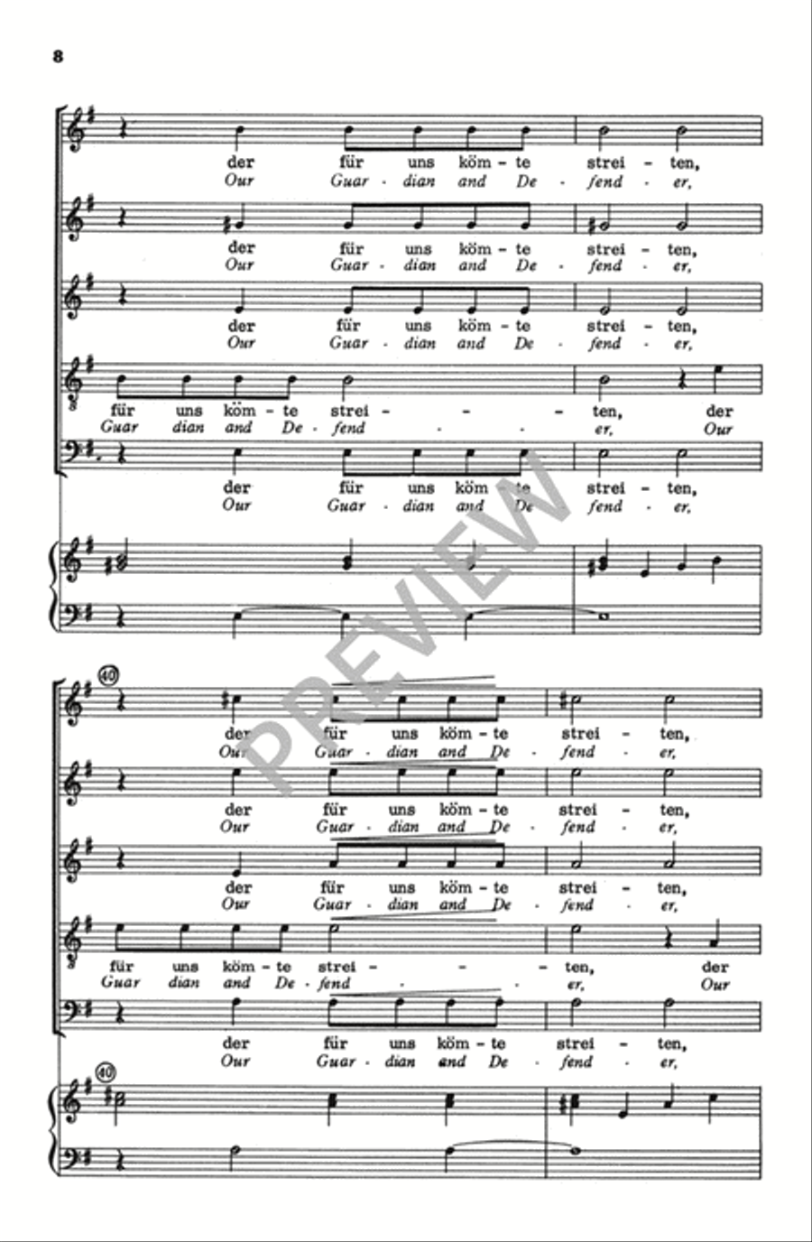 Verleih Uns Frieden Genadiglich SSATB scores gallery preview page 8