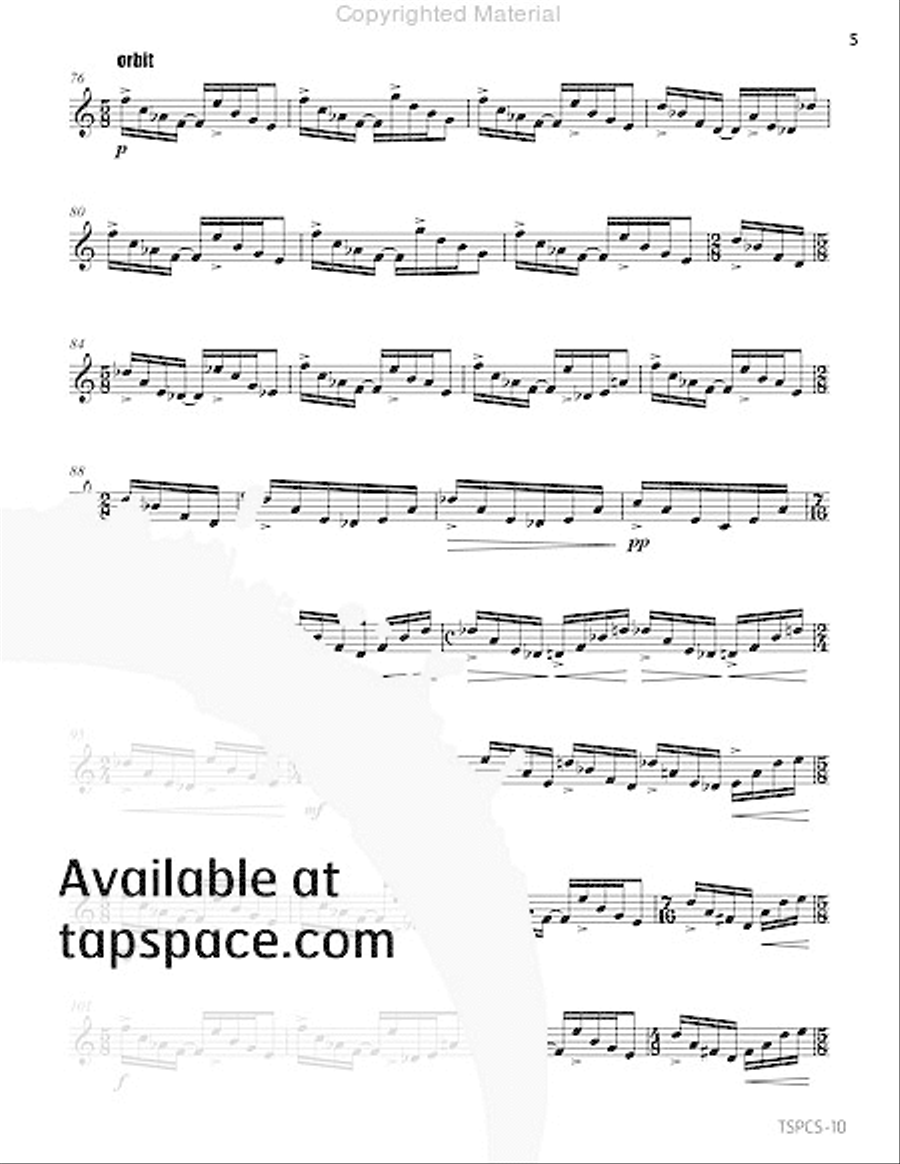 Mare Tranquillitatis Percussion scores gallery preview page 10