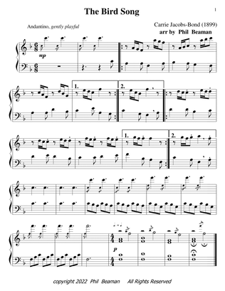 The Bird Song - piano solo