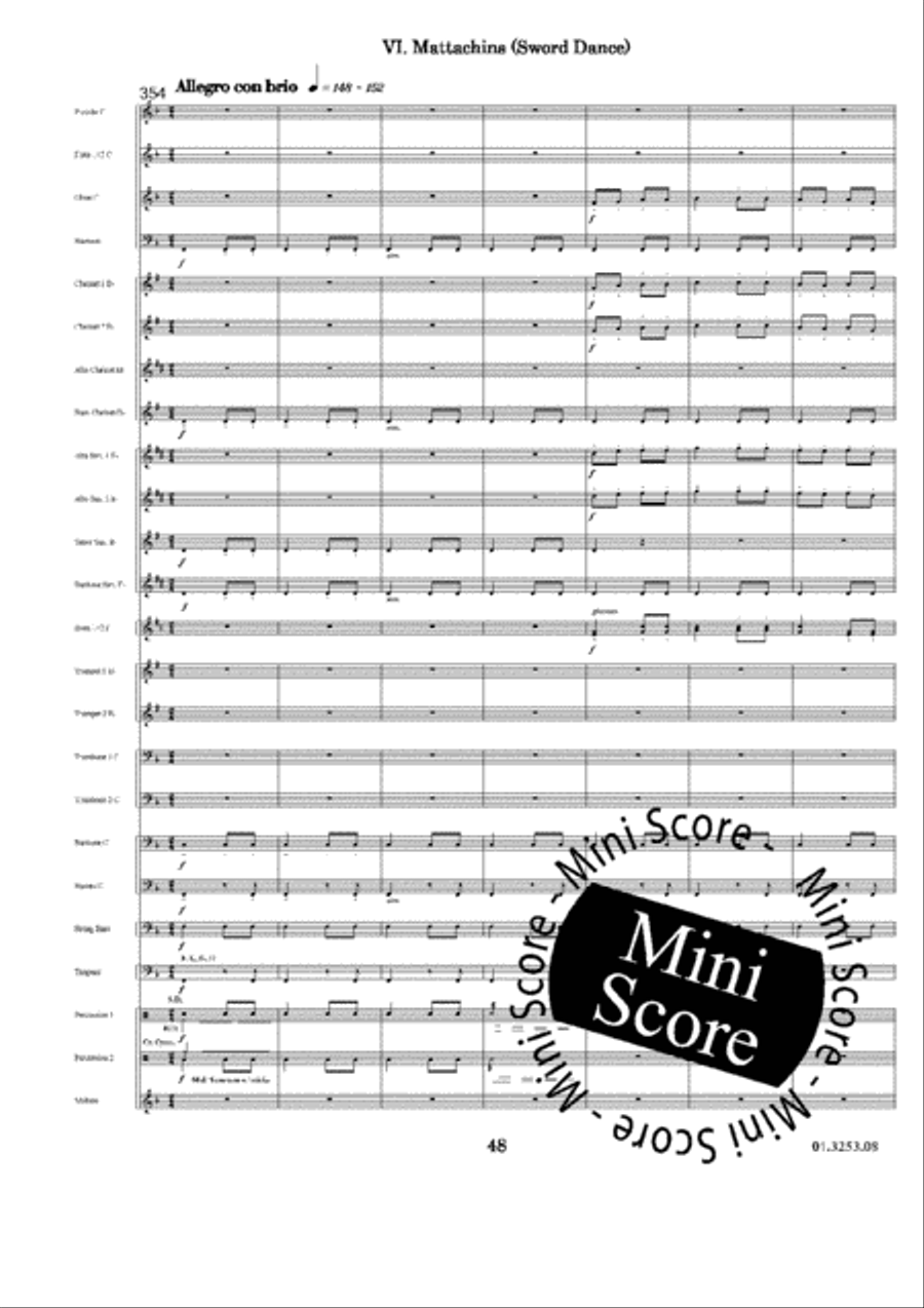 Capriol Suite Concert Band scores gallery preview page 52