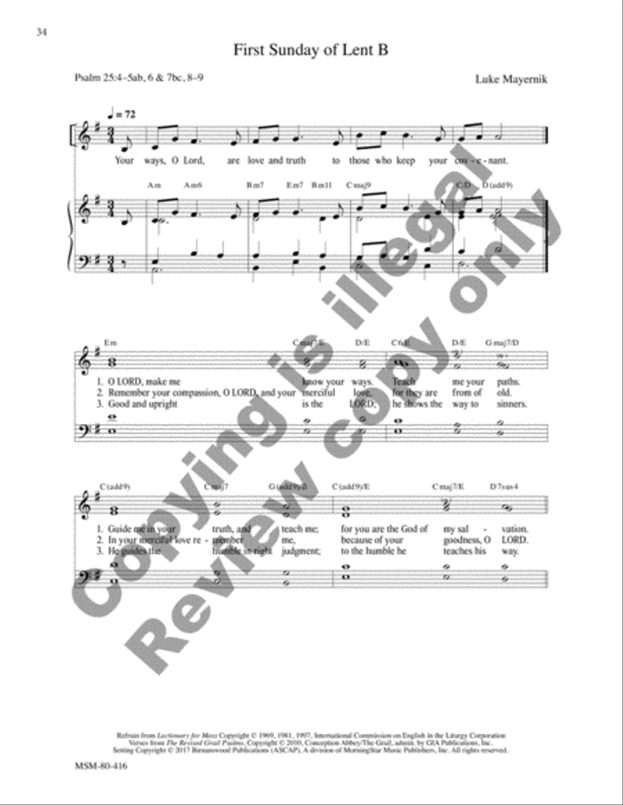 The Five Graces Psalter: Lectionary Psalms 4-Part scores gallery preview page 15