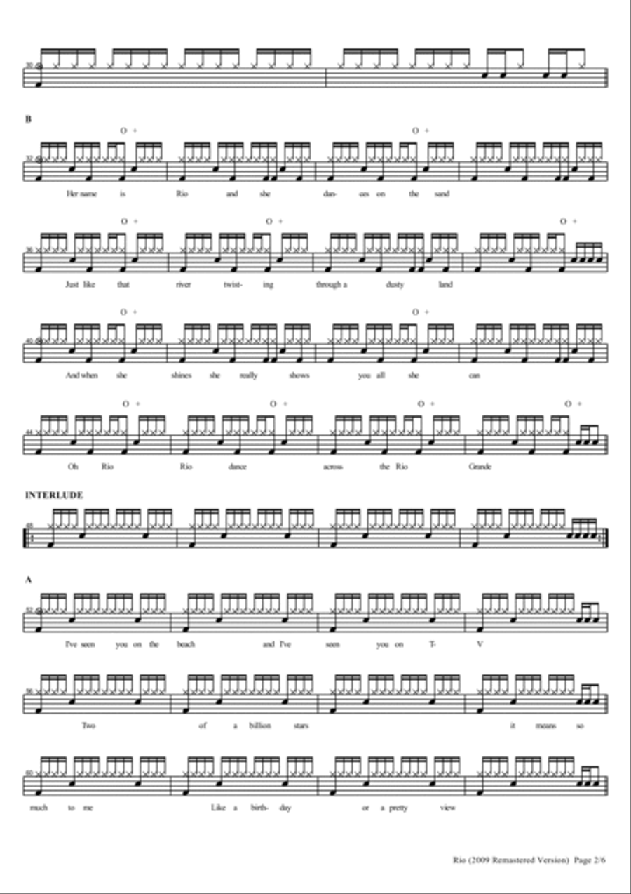 Rio Drum Set scores gallery preview page 2