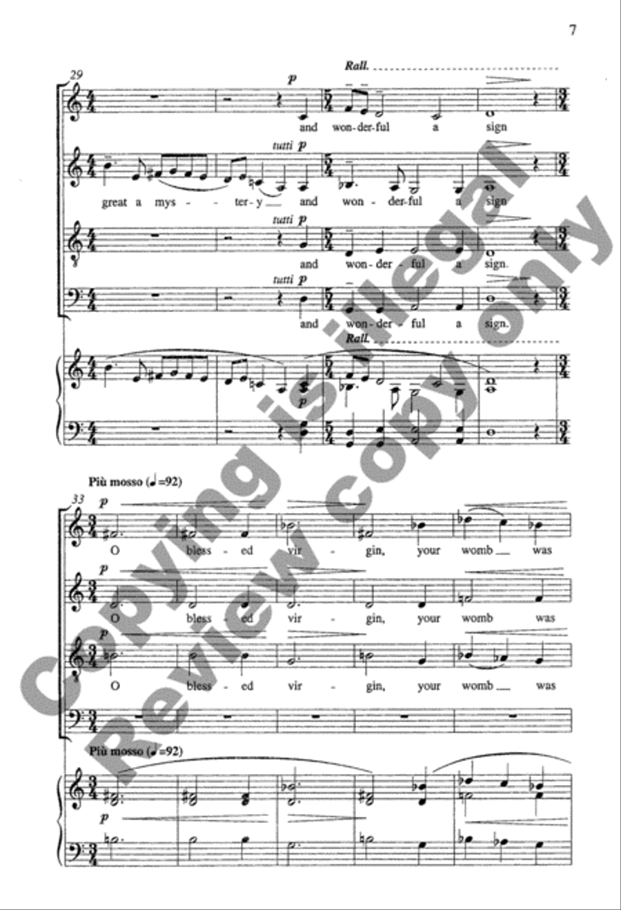 Wonders of Christmas I: 1. How Great a Mystery 4-Part scores gallery preview page 7