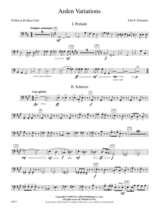 Arden Variations: (wp) E-flat Tuba B.C.