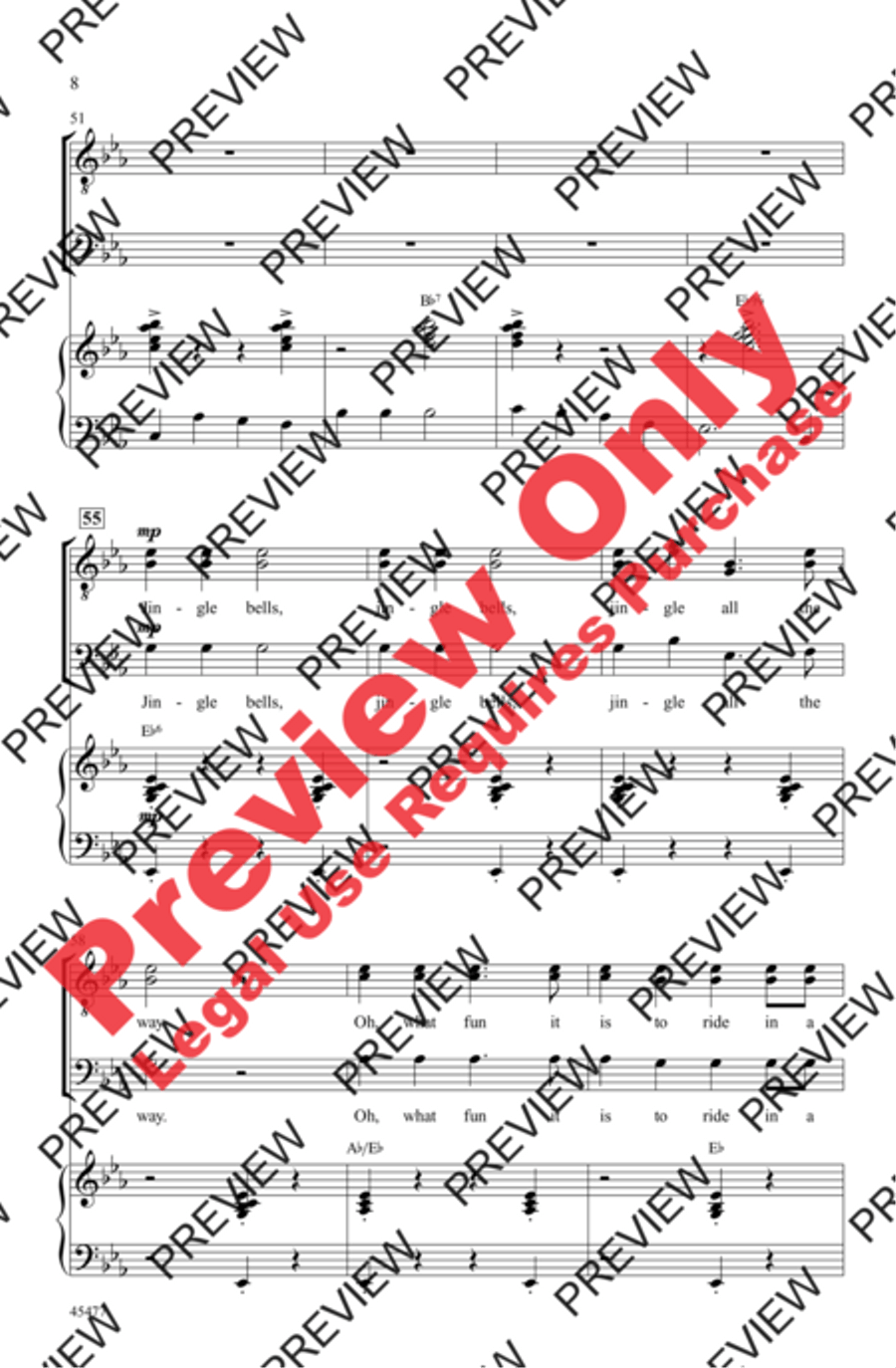 Kay Thompson's Jingle Bells Men's Choir scores gallery preview page 8
