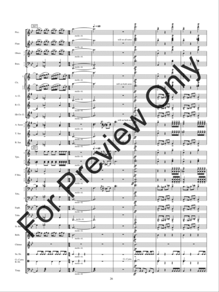 Rhapsody On Spanish Carols Concert Band scores gallery preview page 29