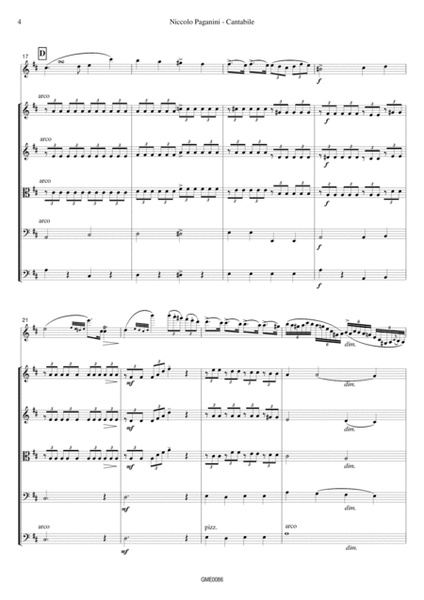 Niccolo Paganini - Cantabile - violin and strings