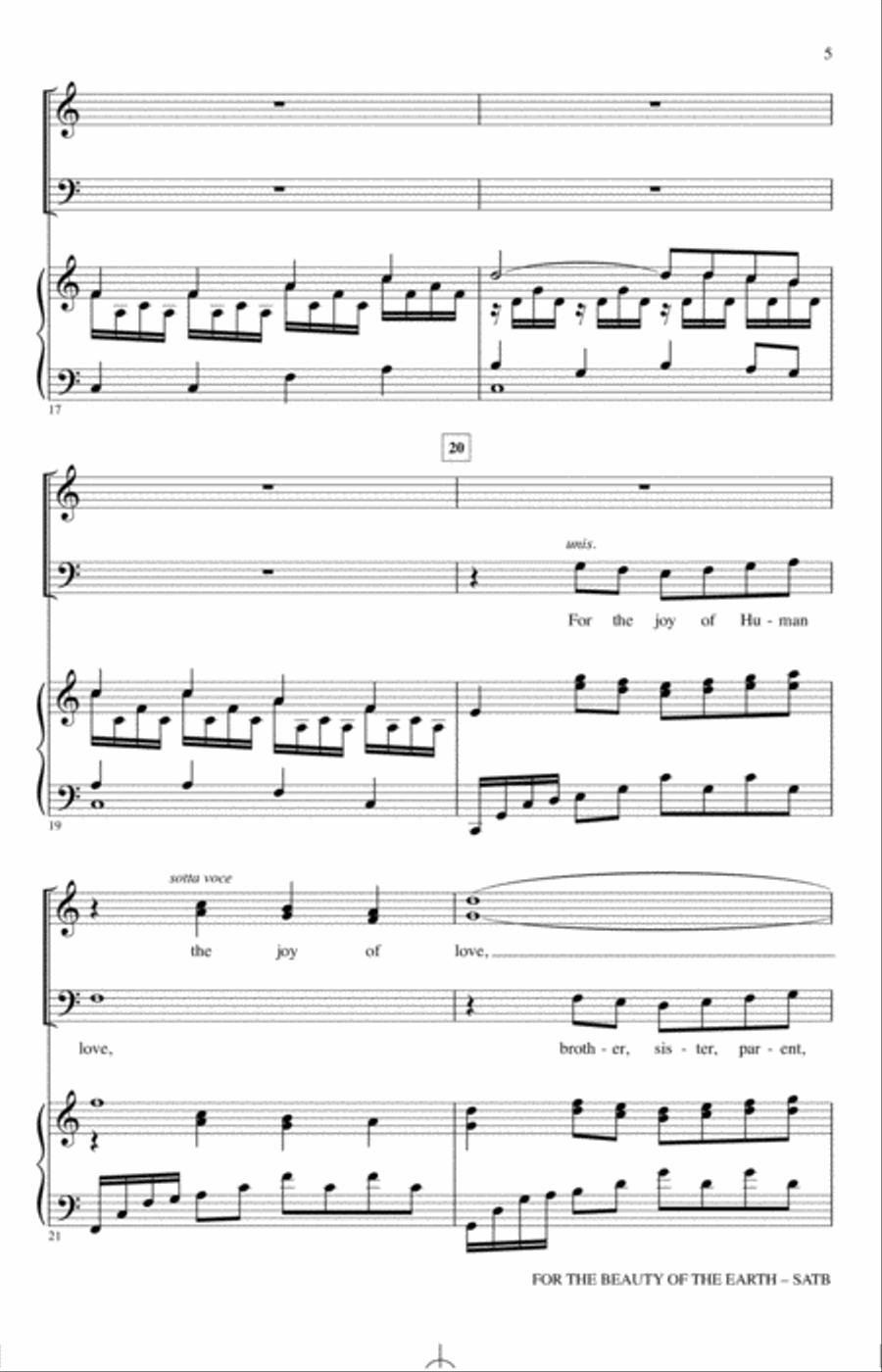 For The Beauty Of The Earth 4-Part scores gallery preview page 4