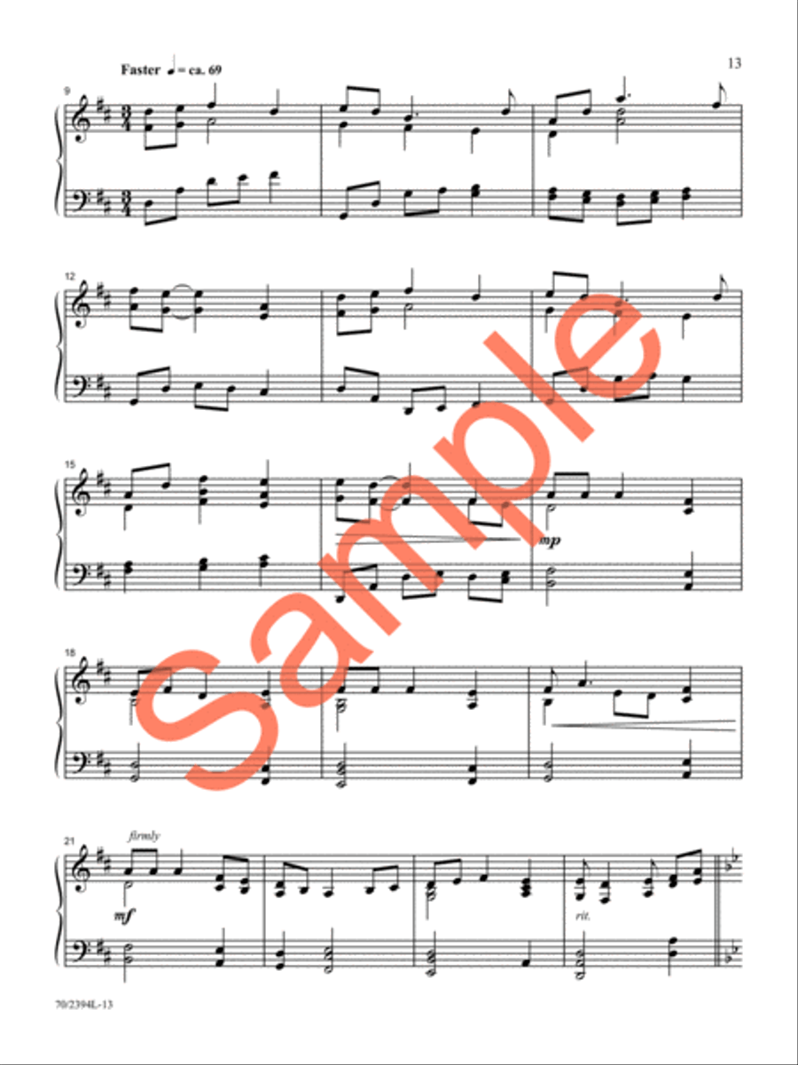 Refreshing Piano Solo scores gallery preview page 12