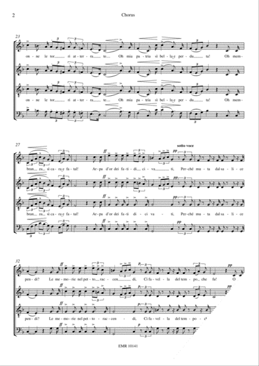 Chorus Of Hebrew Slaves Chorus Of Hebrew Slaves 4-Part scores gallery preview page 5