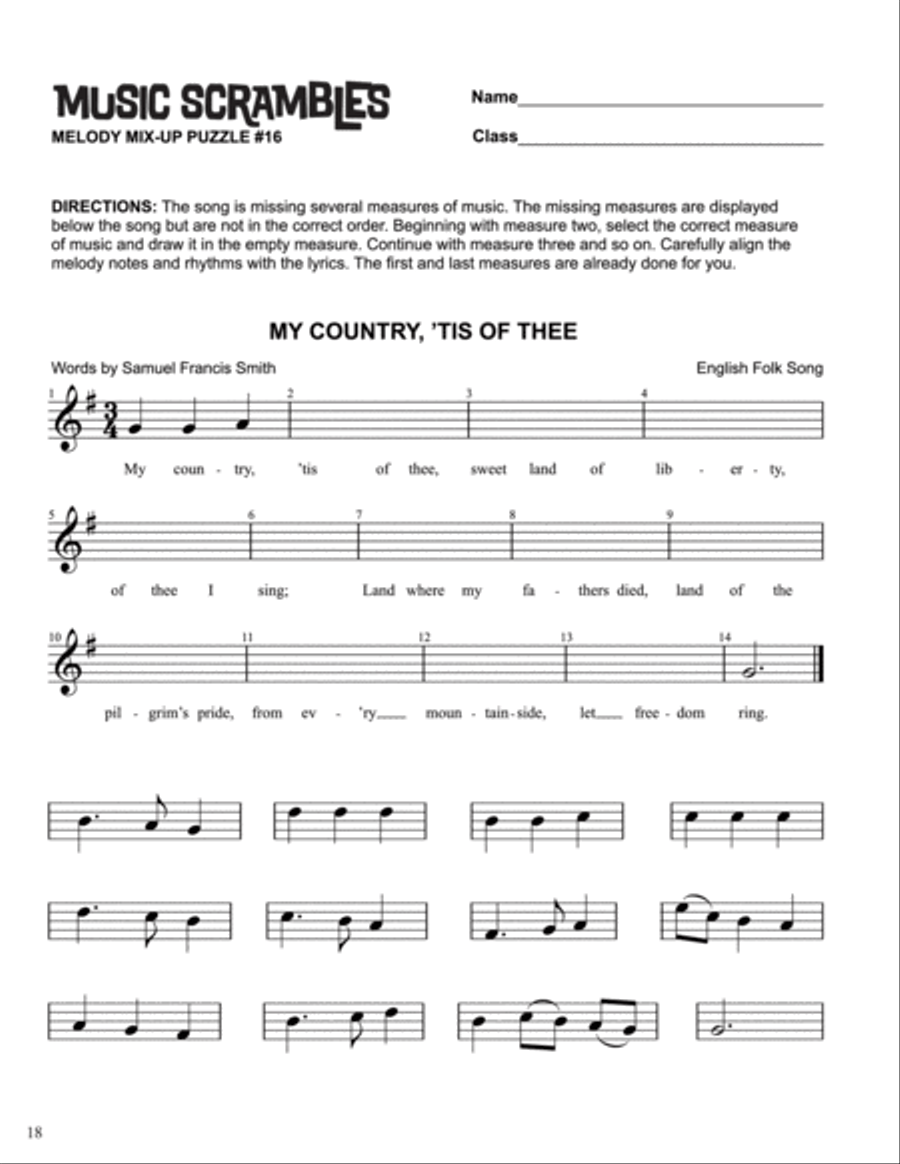 Music Scrambles Music Scrambles CD scores gallery preview page 5