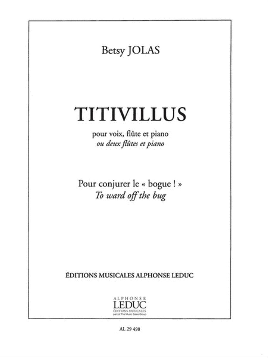Titivillus (flutes 2 & Piano) Flute scores gallery preview page 1